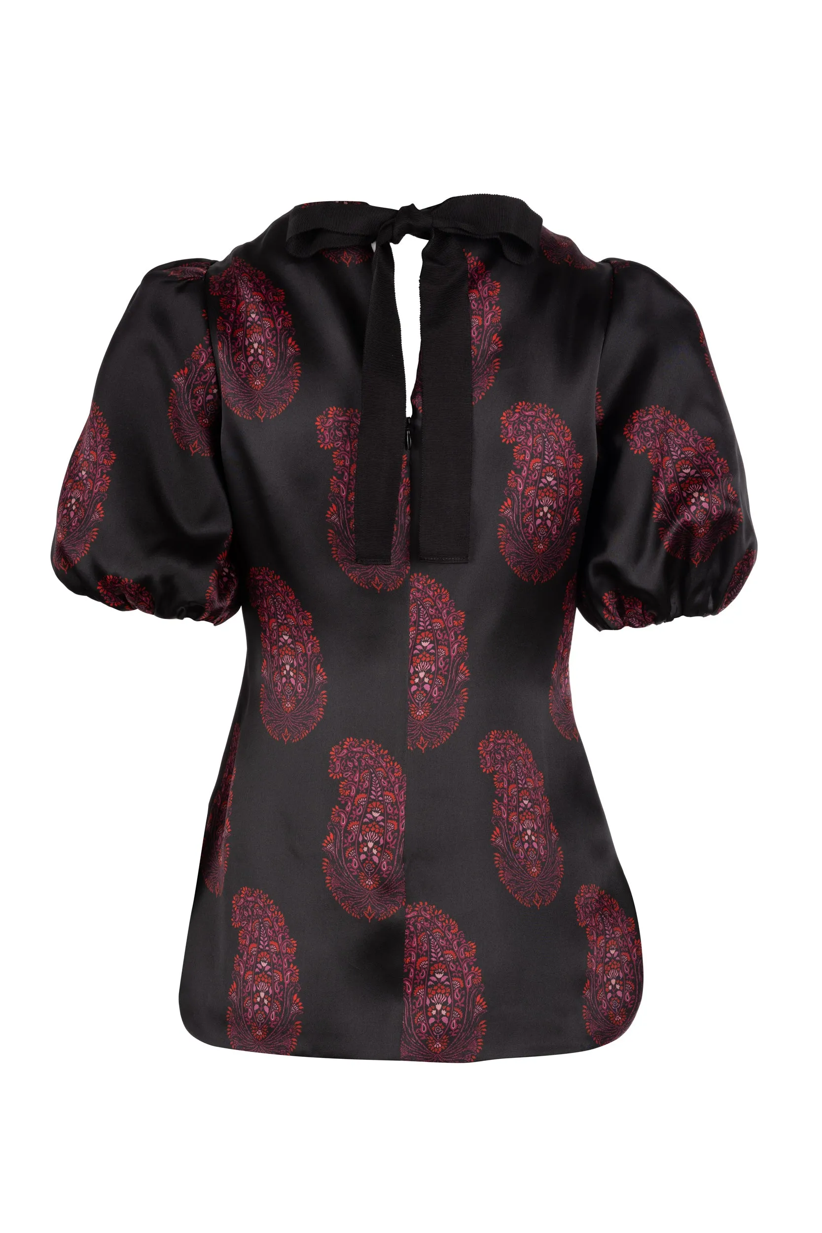 Snow Drop Blouse - Red Paisley