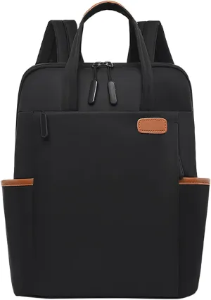 Soft Leather Purses for Women Practical Zipper Casual Purpose Tote Backpacks Outdoor Travel Backpack for Girls(Black)