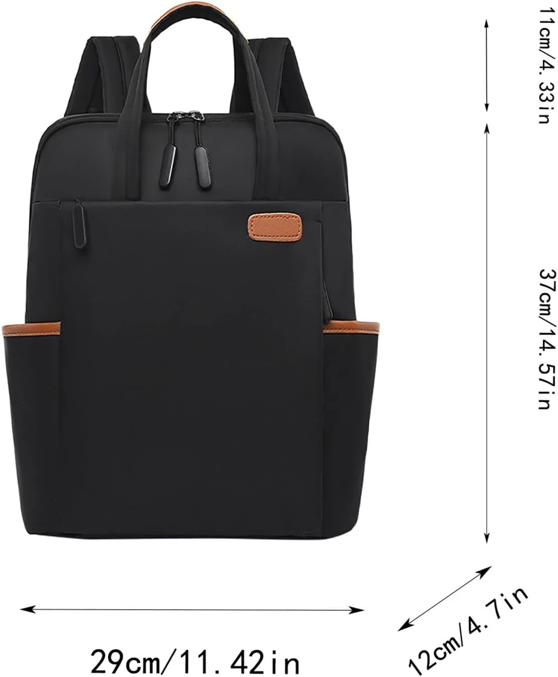 Soft Leather Purses for Women Practical Zipper Casual Purpose Tote Backpacks Outdoor Travel Backpack for Girls(White)