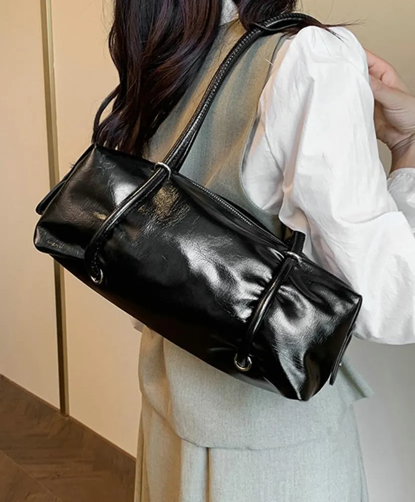 Soft Vegan Leather Shoulder Bag for Women Vintage Large Tote Purse Y2K Underarm Handbags Satchels