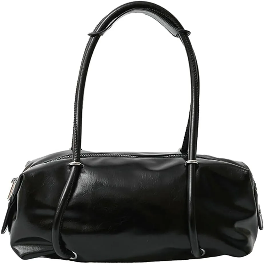 Soft Vegan Leather Shoulder Bag for Women Vintage Large Tote Purse Y2K Underarm Handbags Satchels