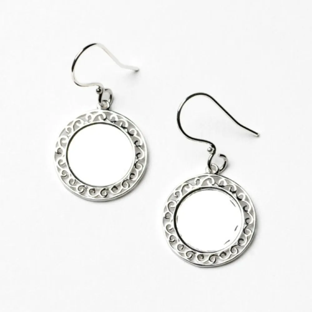 Southern Gates Round Engravable Earrings