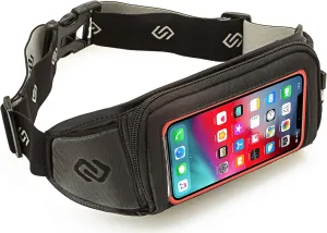 Sporteer Kinetic K1 Running Belt Waist Pack - Compatible with iPhone 16 Pro Max, 16 Plus, 15 Pro Max, 16/15/14 Pro, iPhone 16/15/14, Galaxy S25/S24 Ultra, S25/S24 Plus, Pixel, & Many More - Fits Cases