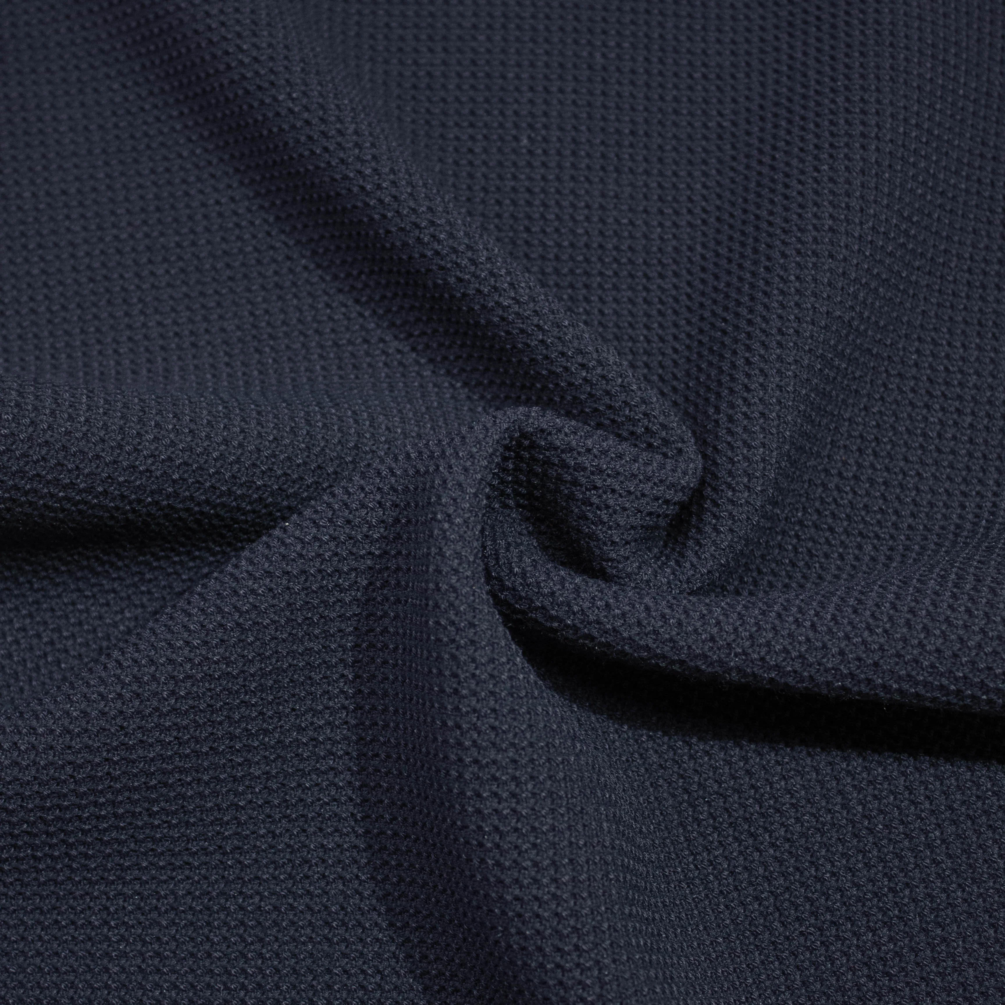 Stow Dark Blue Textured Polyester Viscose Stretch