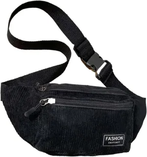 Study Materials Men Chest Bag Texture Body Small Bag Sports Waist Bags Casual Shoulder Bags For Men (Black, One Size)