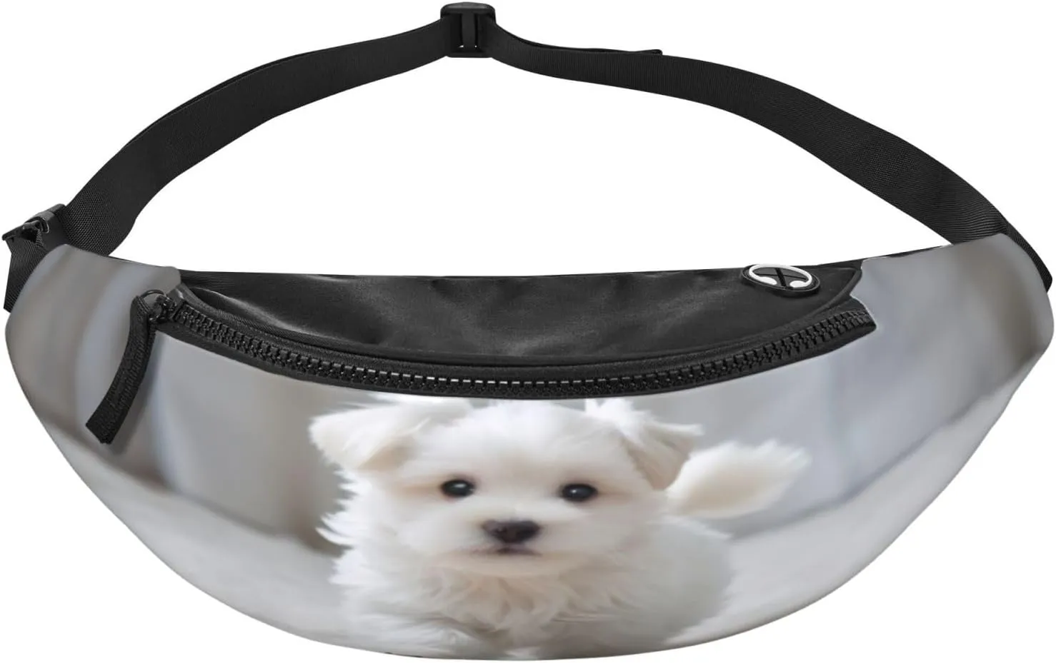 Stylish 3d Cute Puppy Dog Bumbags Waist Fanny Pack For Women Ladies Men Lightweight Bum Bag With Zip Pockets Adjustable Belt For Dog Walking Running Cycling Hiking Outdoor Sport