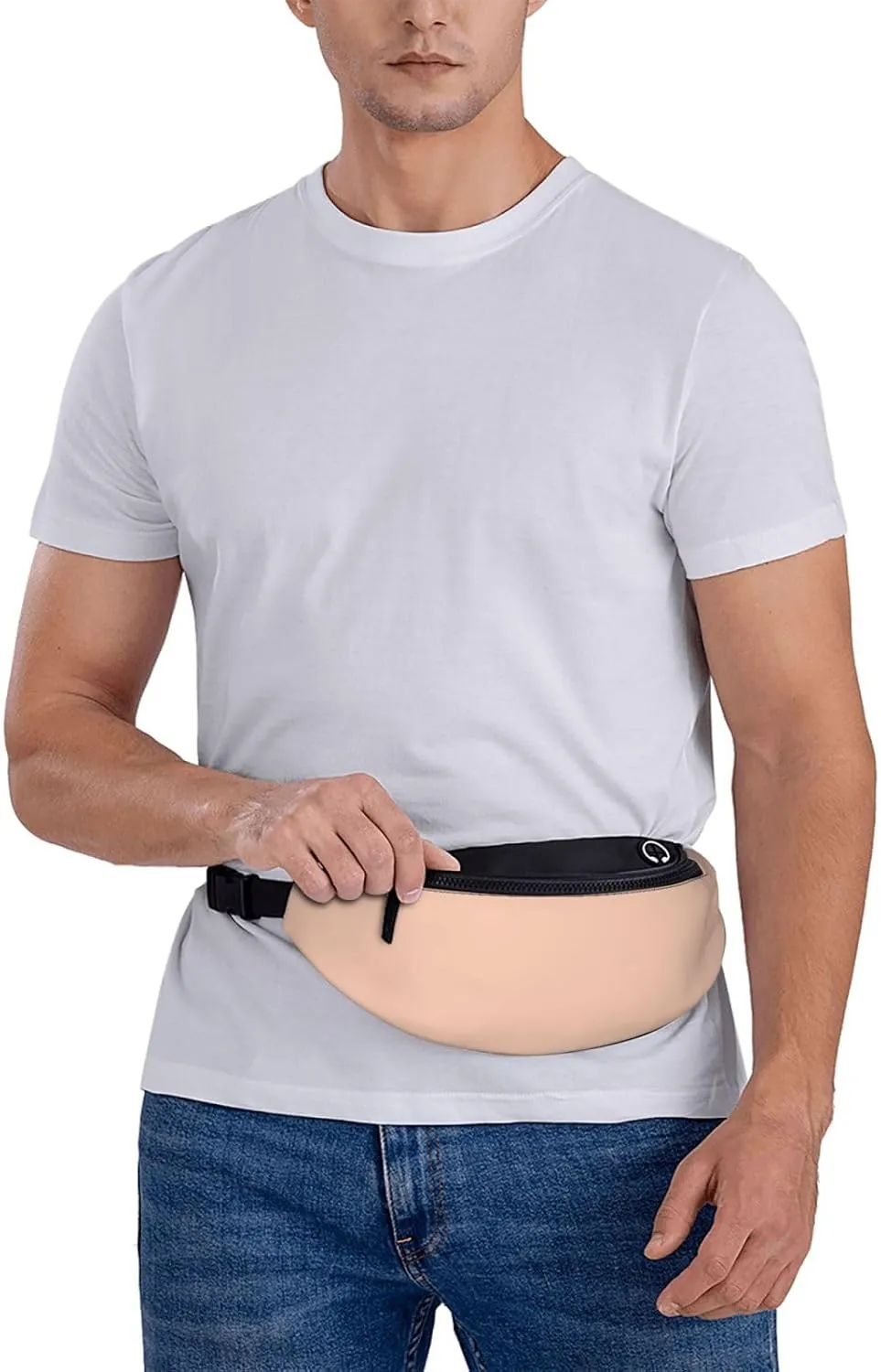 Stylish 3d Scale Pale Pink Bumbags Waist Fanny Pack For Women Ladies Men Lightweight Bum Bag With Zip Pockets Adjustable Belt For Dog Walking Running Cycling Hiking Outdoor Sport