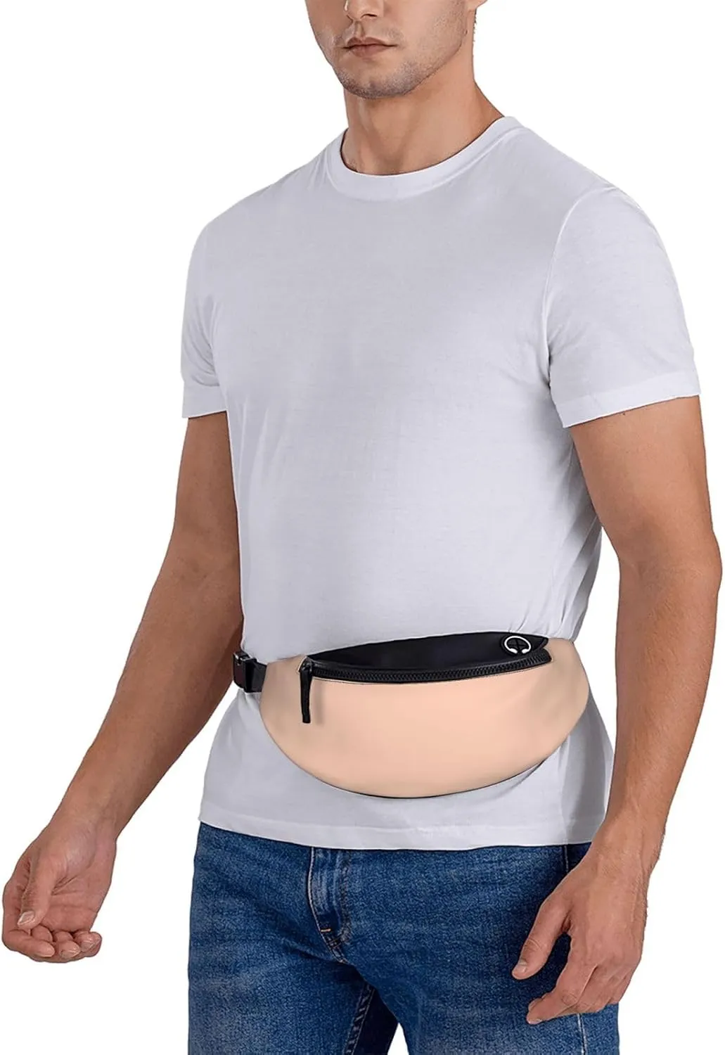 Stylish 3d Scale Pale Pink Bumbags Waist Fanny Pack For Women Ladies Men Lightweight Bum Bag With Zip Pockets Adjustable Belt For Dog Walking Running Cycling Hiking Outdoor Sport