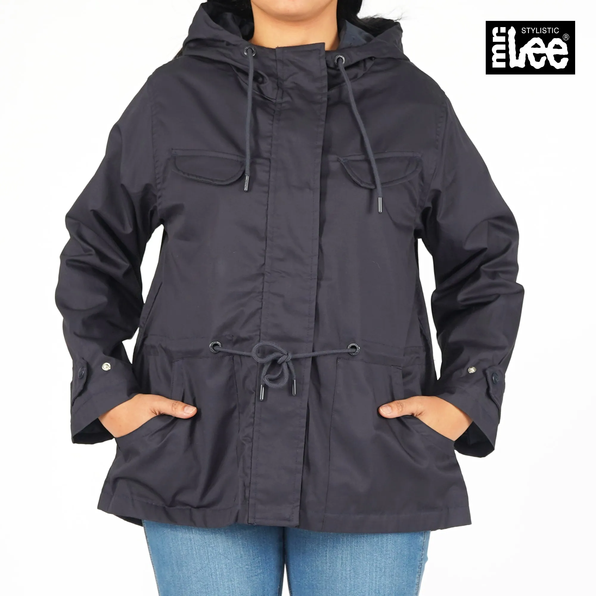Stylistic Mr. Lee Ladies Basic Hoodie Jacket for Women Trendy Fashion High Quality Apparel Comfortable Casual Jacket for Women Loose Fit 132637 (Navy)