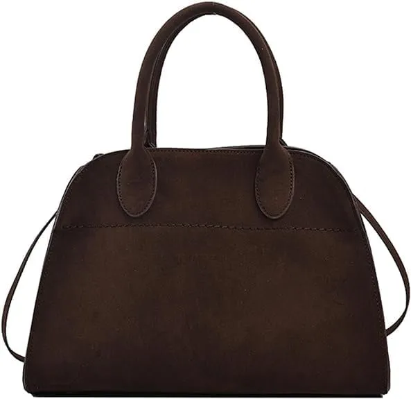 Suede Tote Bag, Women Suede Purse Tote Bag Vintage Top Handle Bag Fashion Retro Shoulder Satchel Bag