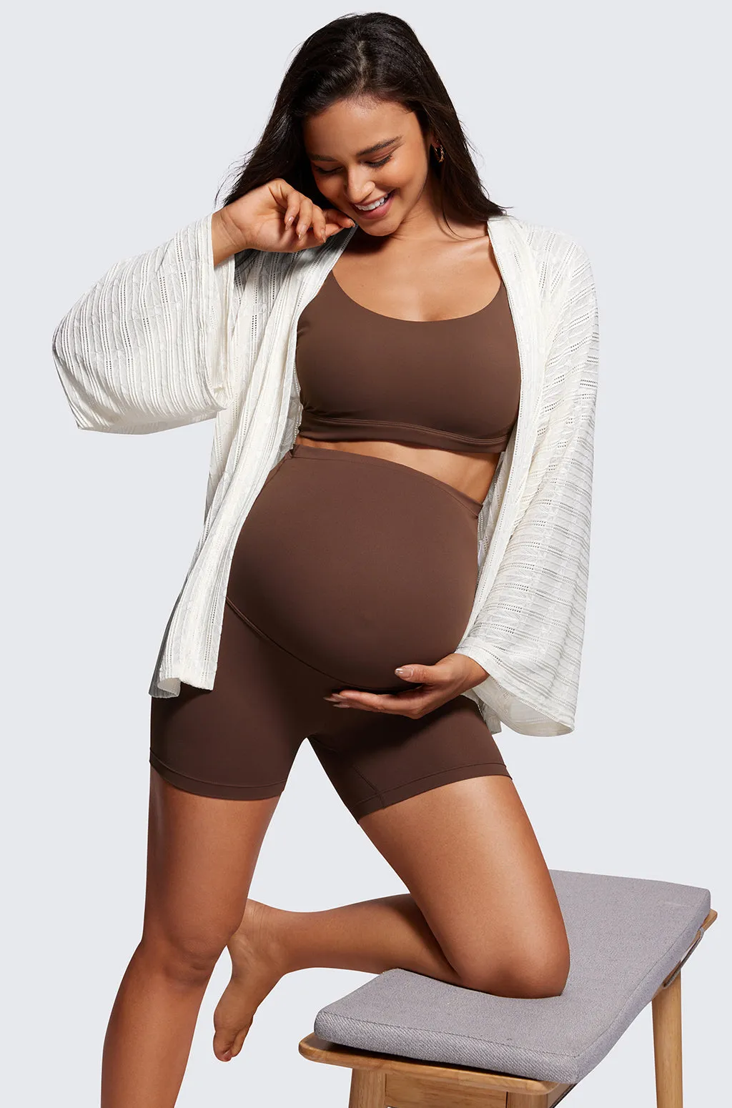 Super High Waist Maternity Shorts 4"