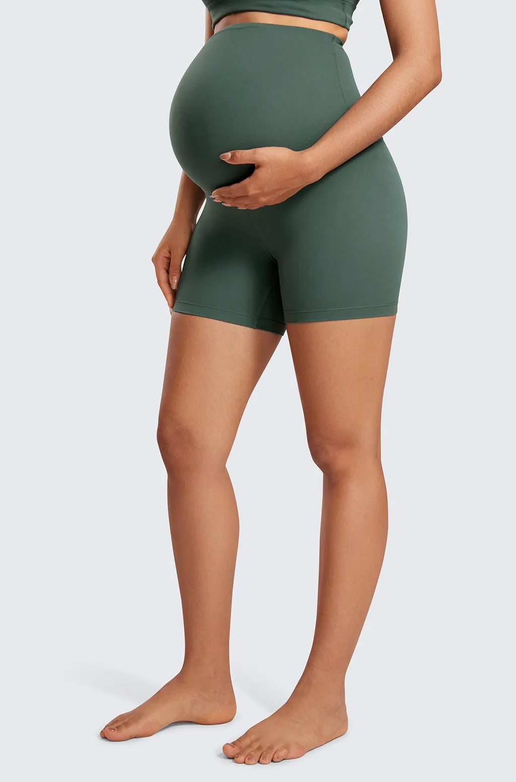 Super High Waist Maternity Shorts 4"