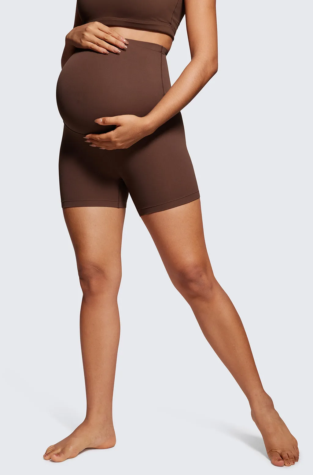 Super High Waist Maternity Shorts 4"