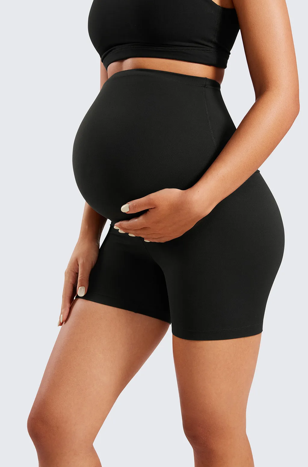 Super High Waist Maternity Shorts 4"