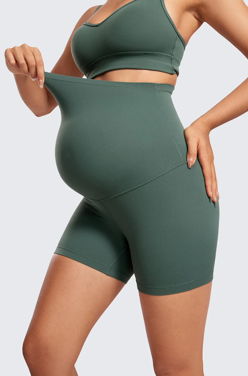 Super High Waist Maternity Shorts 4"