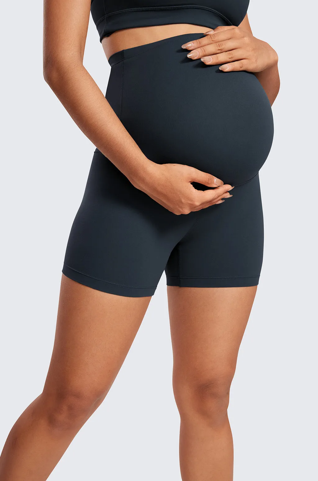 Super High Waist Maternity Shorts 4"