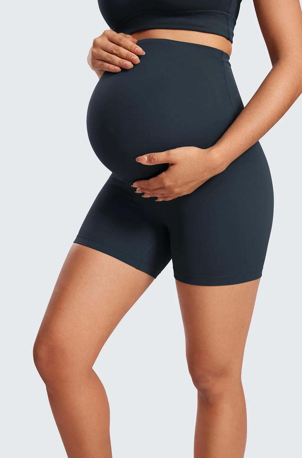 Super High Waist Maternity Shorts 4"