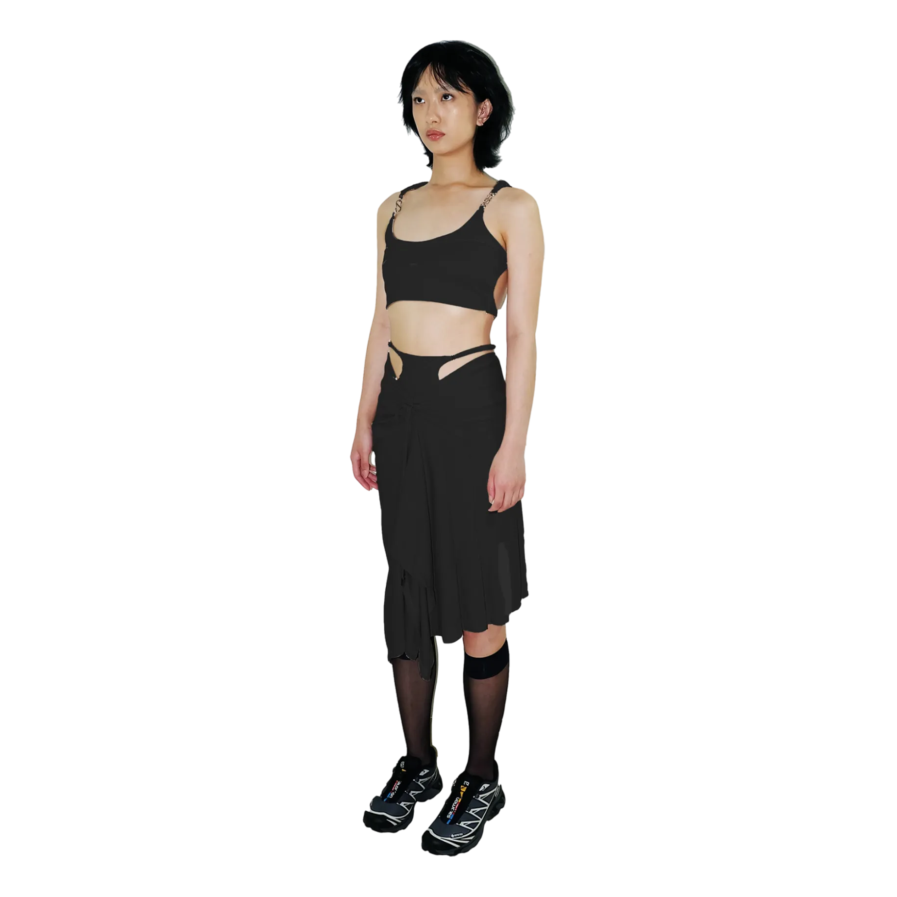 System Midi Skirt — Black
