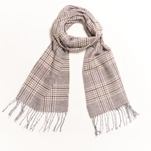 tartan plaid, scarf in brown