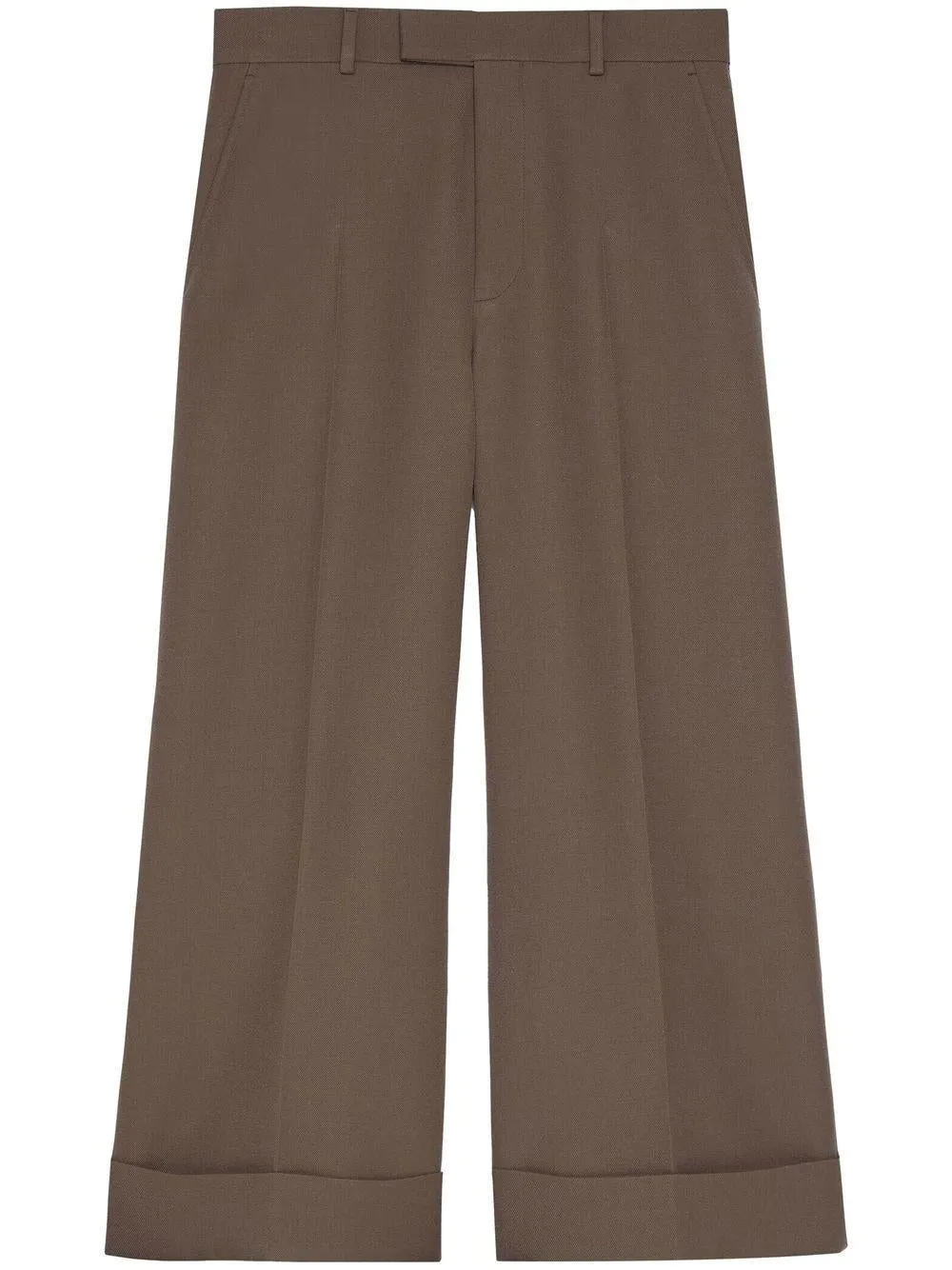 TEXTURED GABARDINE TROUSERS