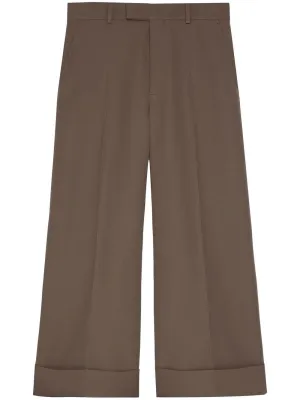 TEXTURED GABARDINE TROUSERS