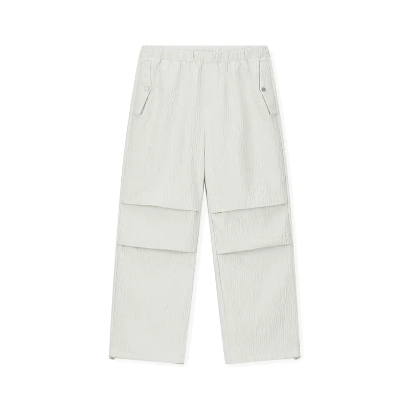 Textured Wide-Leg Trousers