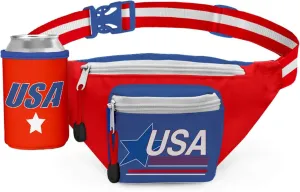 Tipsy Elves American Flag Fanny Packs for July 4th BBQs and Summer Pool Parties