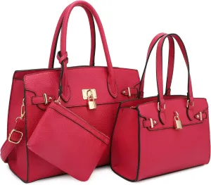 Top Handle Bag For Women, Crossbody Designer Satchels, Adjustable Strap With Wallet For Ladies 3pcs
