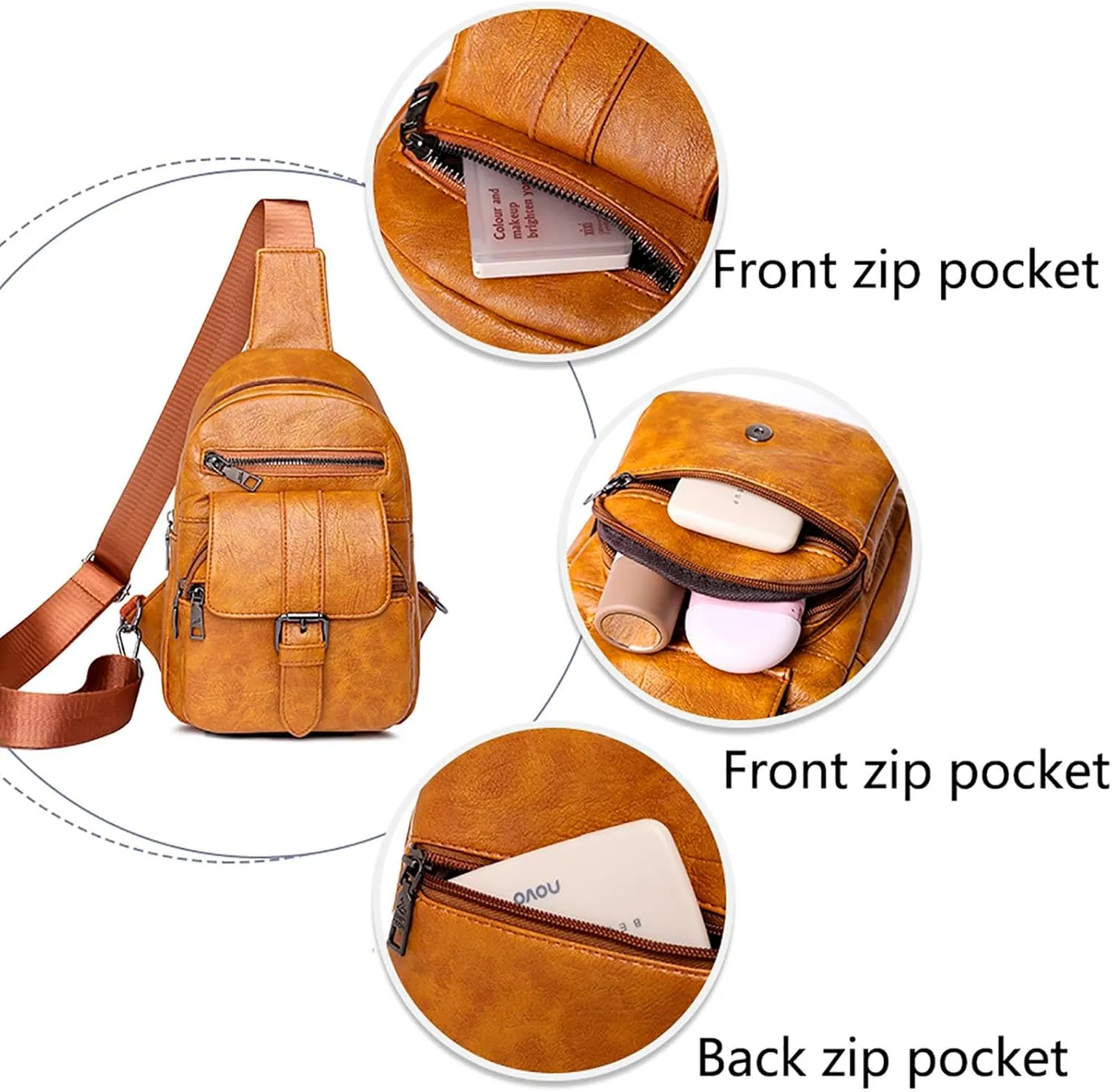 Tote Bag For Women Men Chest Bag Sling Bag Small Crossbody Pu Leather Satchel Day pack Fashion Shoulder Strap Bags G