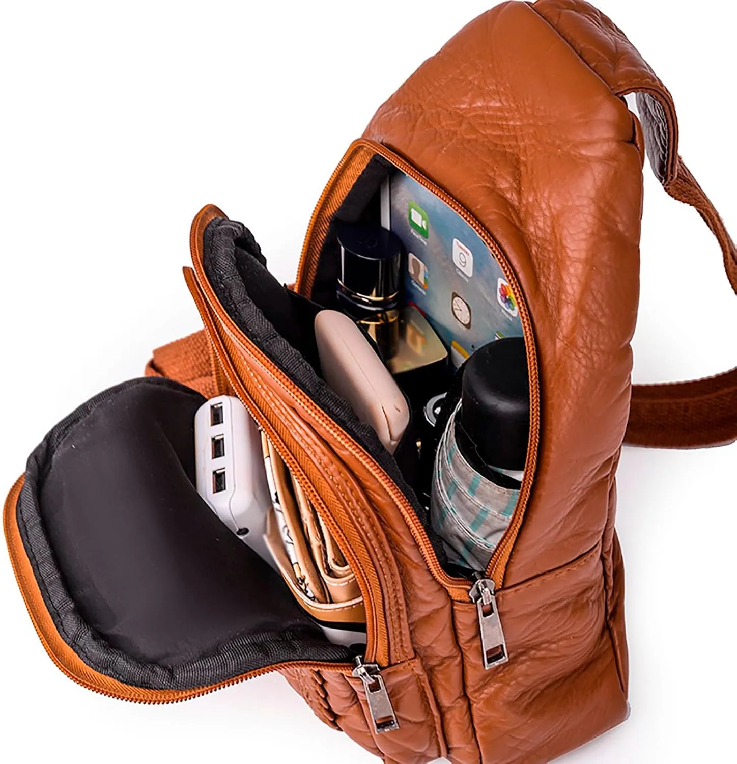 Tote Bag For Women Retro Chest Bag Sling Bag Small Crossbody Pu Leather Satchel Day pack Fashion Shoulder Outdoor Bags i