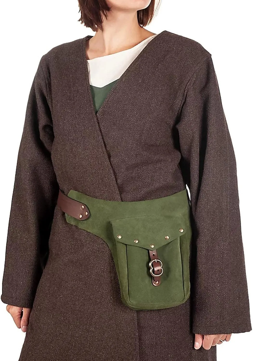Tote Bag For Women Vintage Medieval Waist Pack Bag Leather Small Purse Leather Sporting Riding Hip Fanny Waist Cos Play E