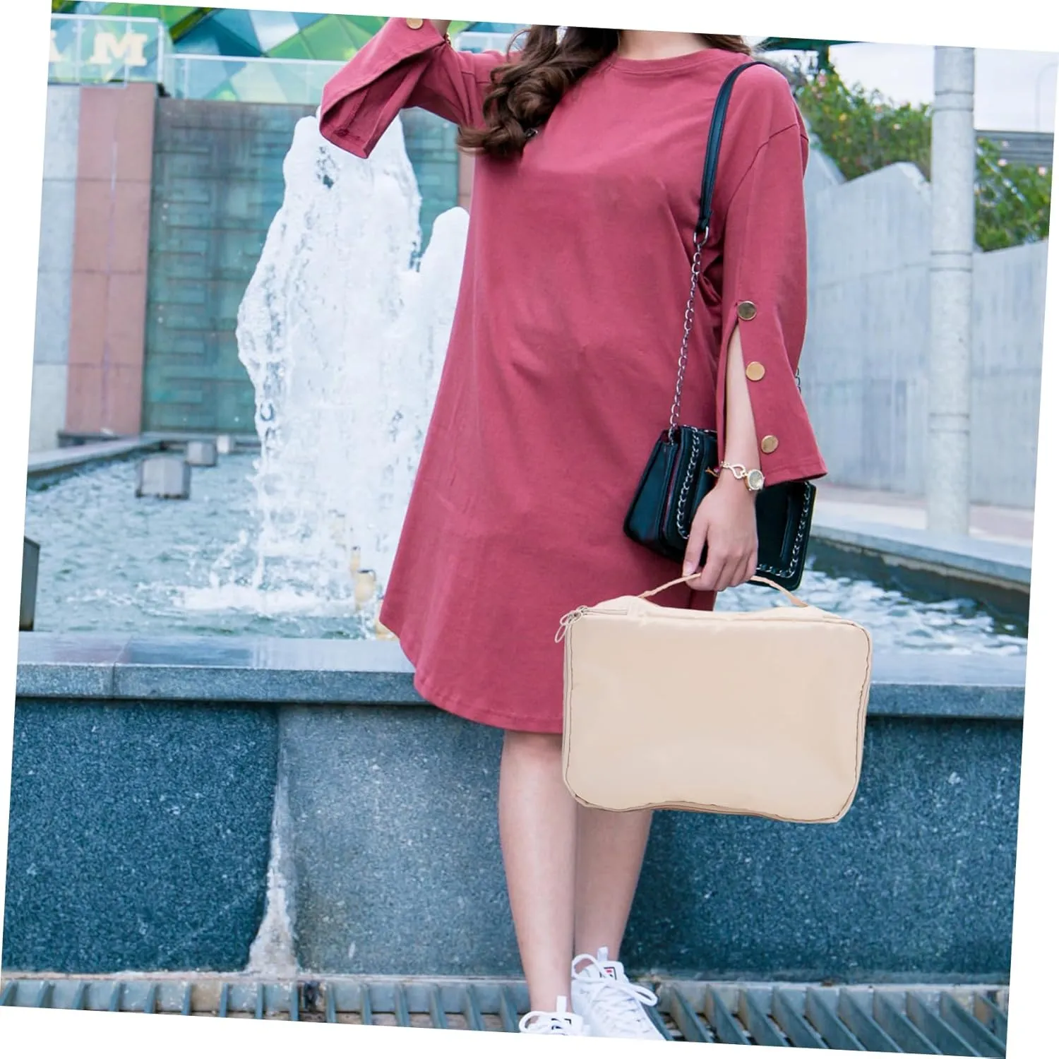 Travel Organized 7pcs Packing Cubes Set Luggage Packing Cubes Hanging Clothes Bag Travel Pouches for Suitcase