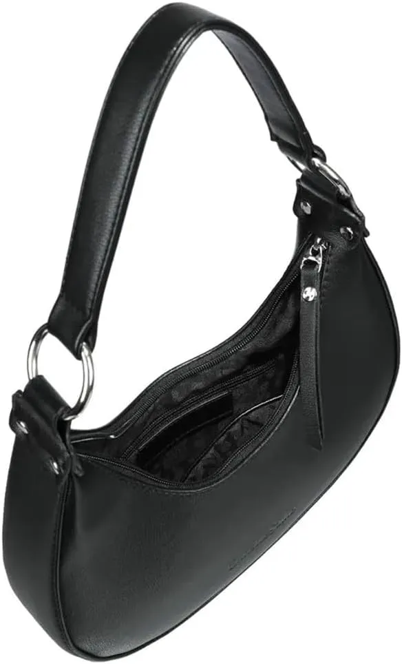 Trendy Half Moon Handbag Portable Large Capacity Shoulder Bag for Women Small Vegan Leather Tote Bag for Work 2025
