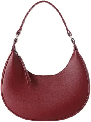 Trendy Half Moon Handbag Portable Large Capacity Shoulder Bag for Women Small Vegan Leather Tote Bag for Work 2025