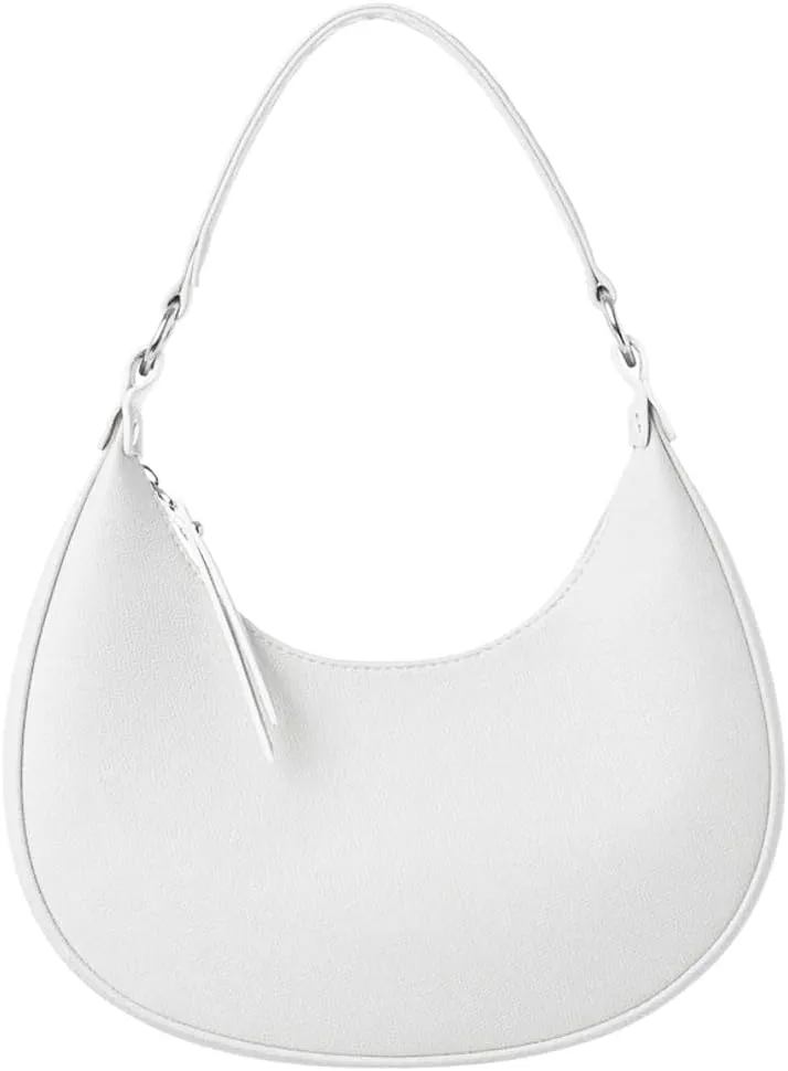 Trendy Half Moon Handbag Portable Large Capacity Shoulder Bag for Women Small Vegan Leather Tote Bag for Work 2025