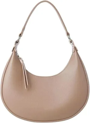 Trendy Half Moon Handbag Portable Large Capacity Shoulder Bag for Women Small Vegan Leather Tote Bag for Work 2025