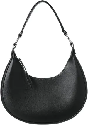 Trendy Half Moon Handbag Portable Large Capacity Shoulder Bag for Women Small Vegan Leather Tote Bag for Work 2025