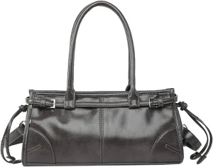 Trendy Shoulder Crossbody Bags for Women Y2K Tote Purse Small Vintage PU Leather Handbag Ladies Underarm Satchels