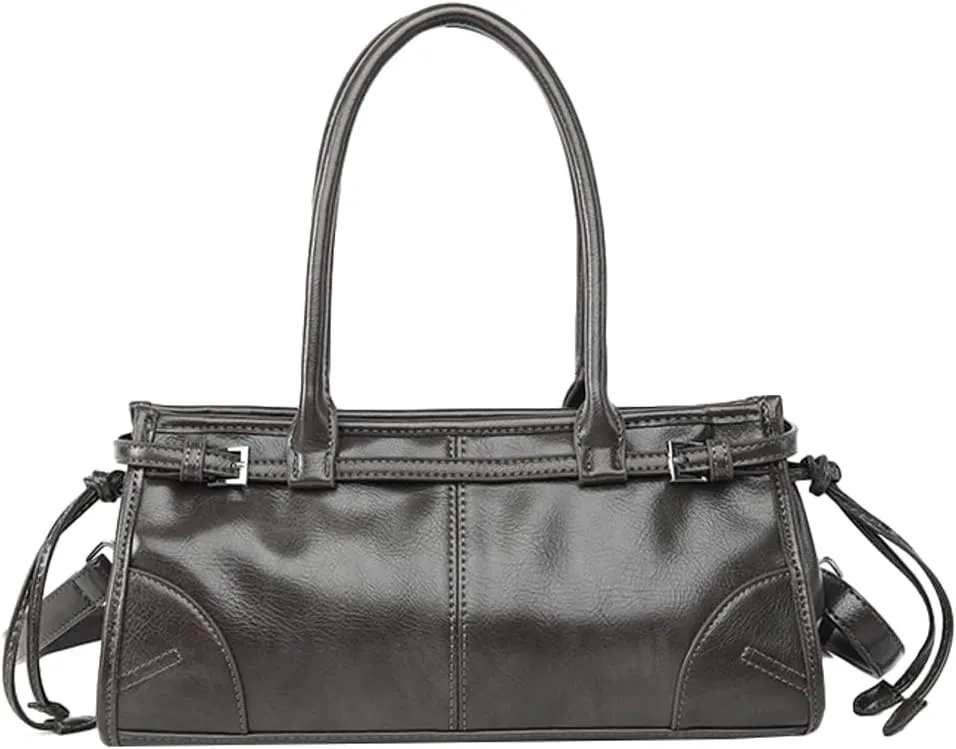 Trendy Shoulder Crossbody Bags for Women Y2K Tote Purse Small Vintage PU Leather Handbag Ladies Underarm Satchels