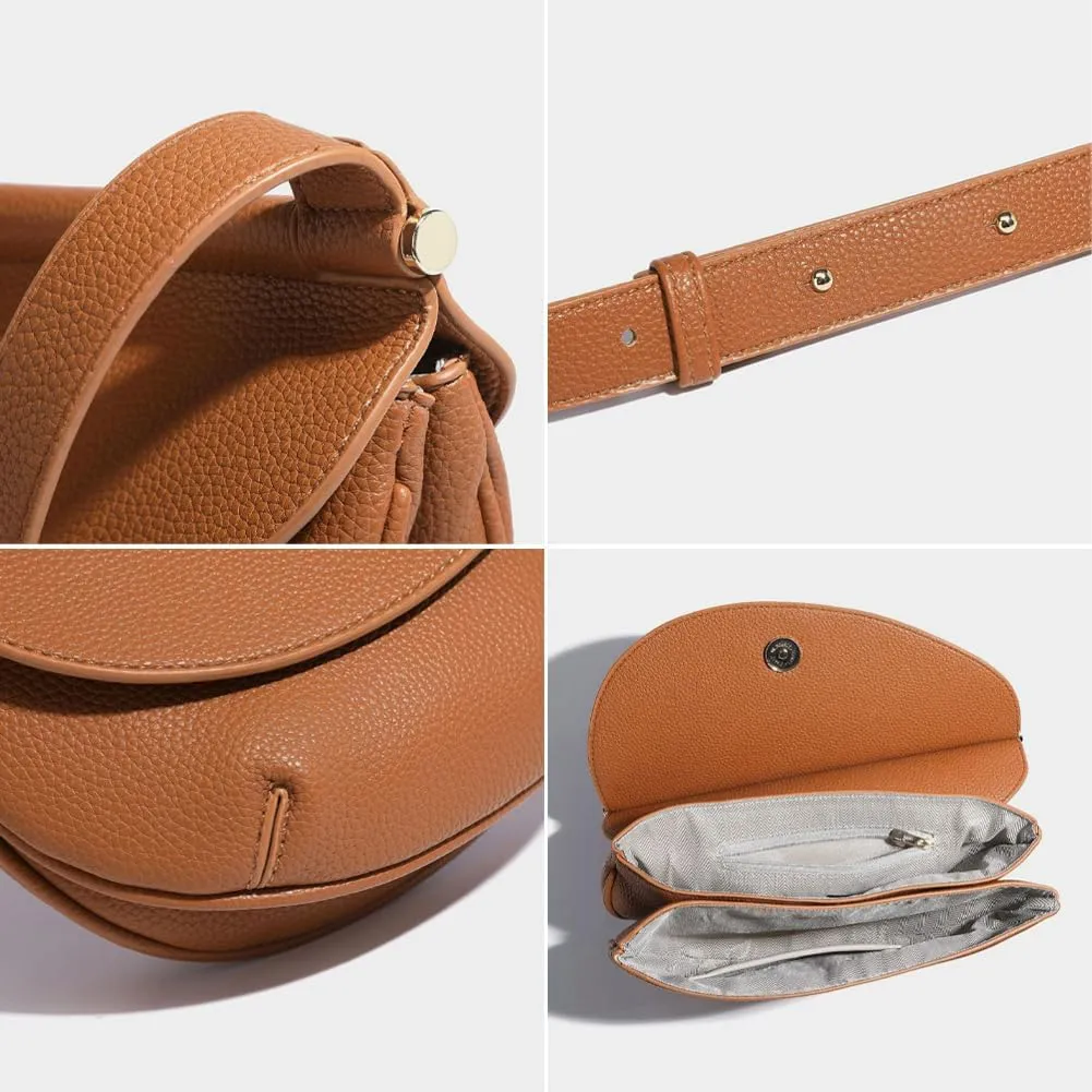 Trendy Vegan Leather Crossbody Bags for Women Small Cute Dumpling Shoulder Tote Purse Handbags Satchels 2025