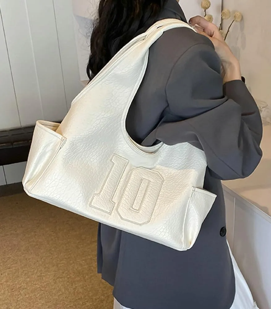 Trendy Vegan Leather Shoulder Bag for Women Top Handle Handbag Y2K Large Tote Purse Working Underarm Satchels