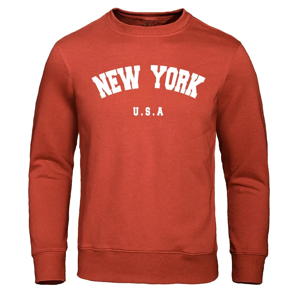 U.S.A NEW YORK City  Men Sweatshirts Fashion Casual Hoodie  cho