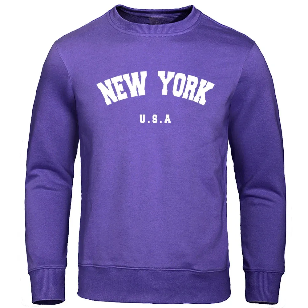 U.S.A NEW YORK City  Men Sweatshirts Fashion Casual Hoodie  cho