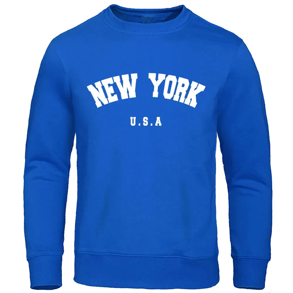 U.S.A NEW YORK City  Men Sweatshirts Fashion Casual Hoodie  cho