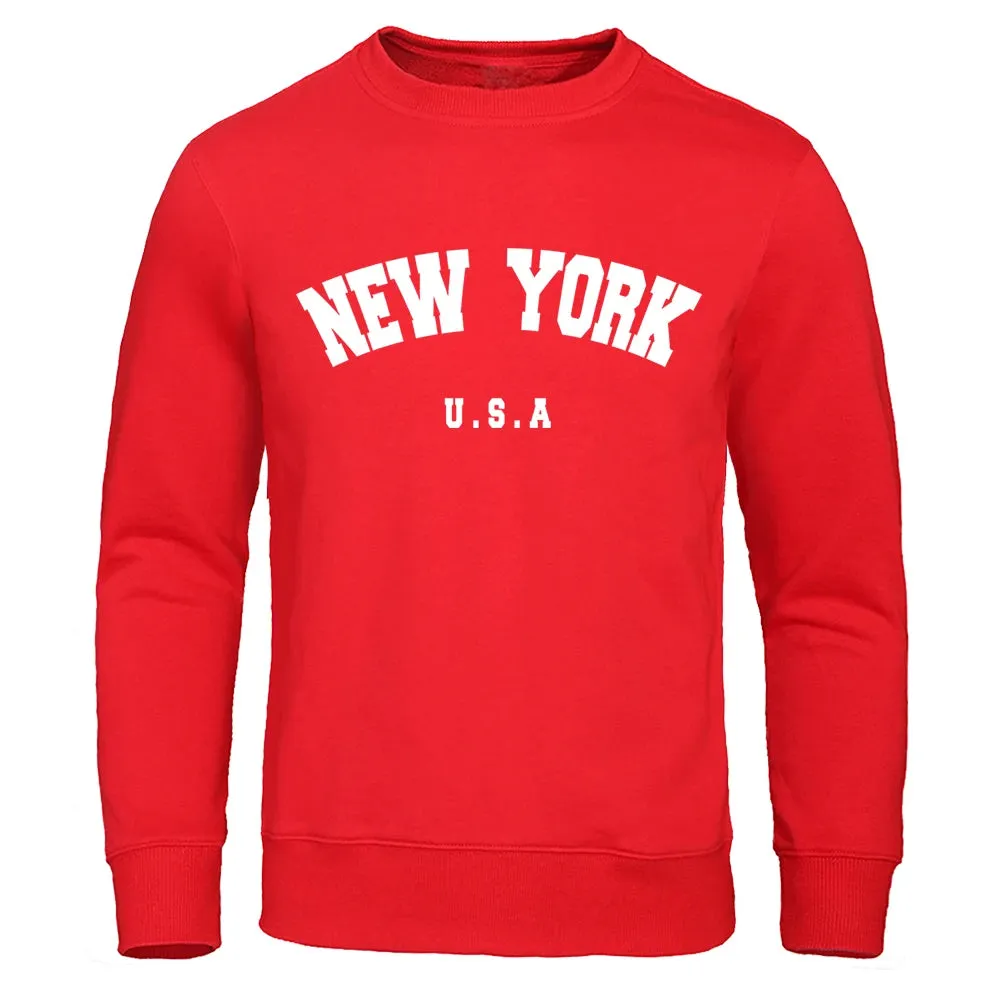 U.S.A NEW YORK City  Men Sweatshirts Fashion Casual Hoodie  cho