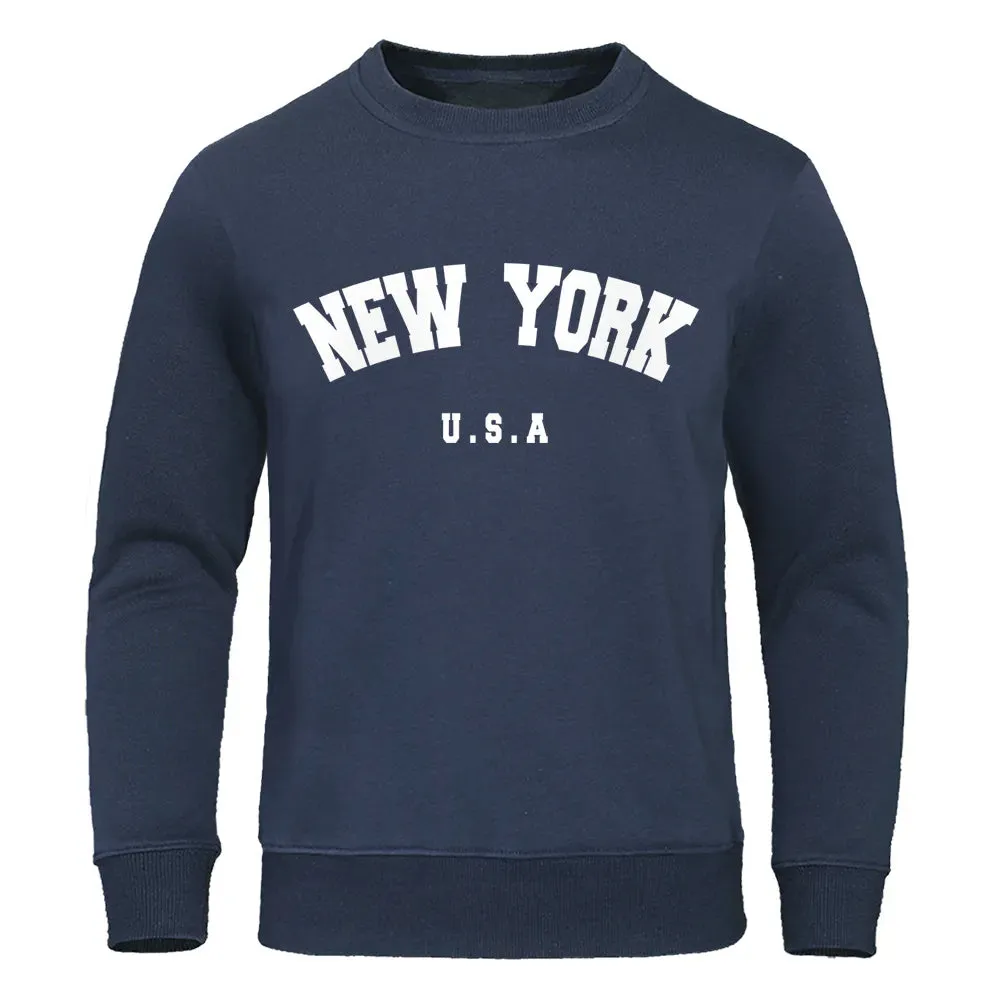 U.S.A NEW YORK City  Men Sweatshirts Fashion Casual Hoodie  cho
