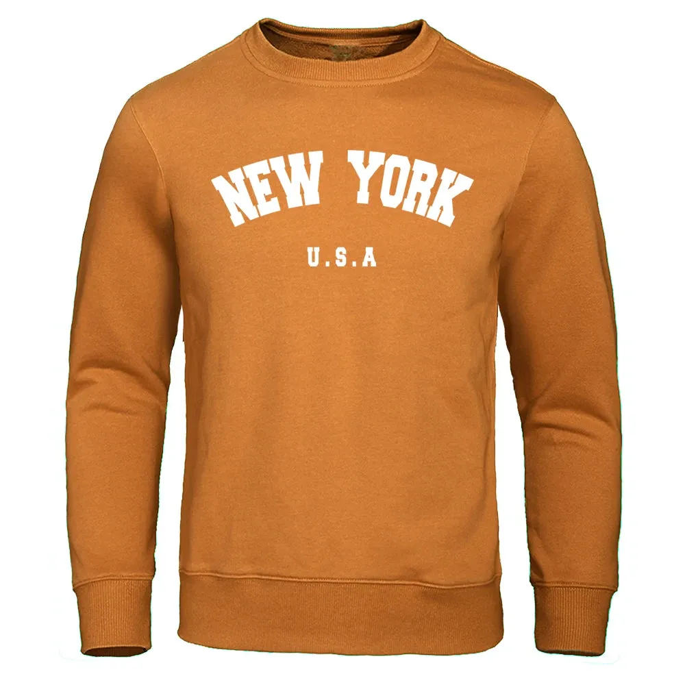 U.S.A NEW YORK City  Men Sweatshirts Fashion Casual Hoodie  cho