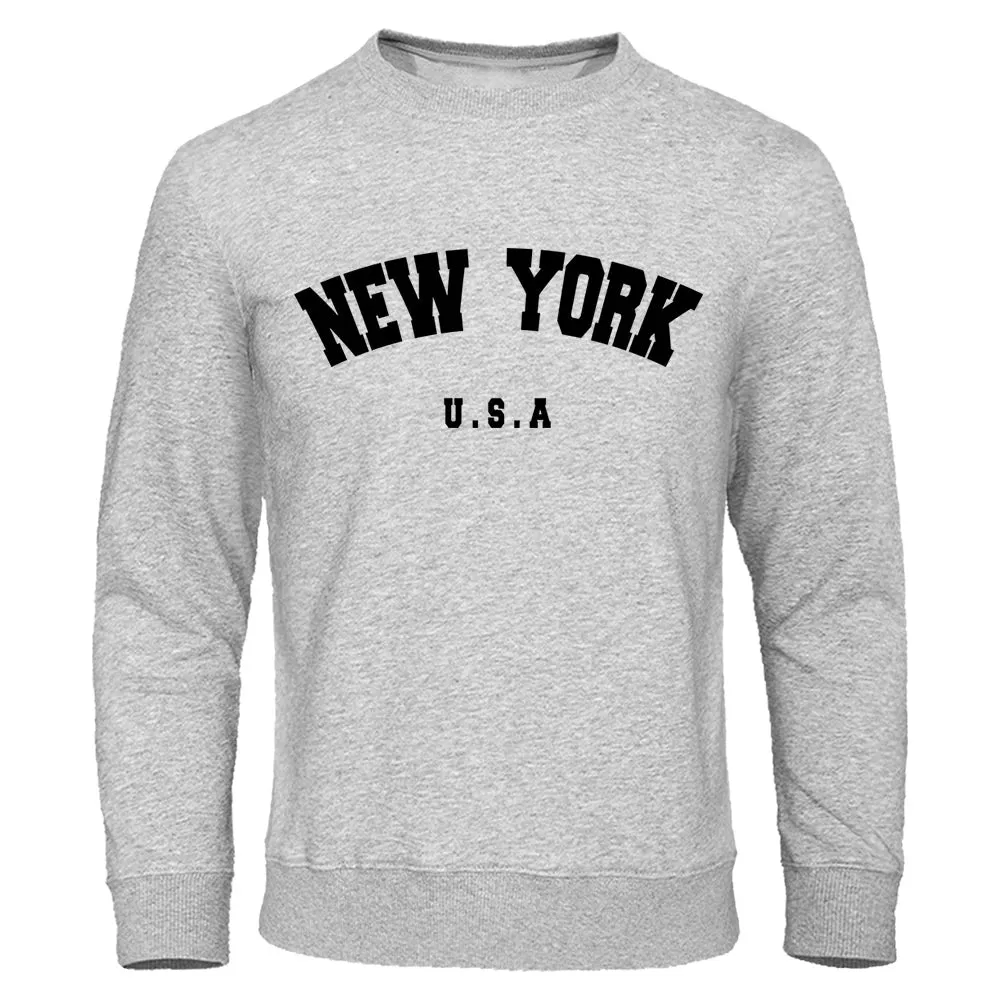 U.S.A NEW YORK City  Men Sweatshirts Fashion Casual Hoodie  cho