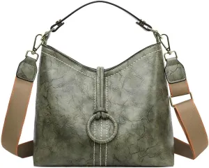 Vintage Bucket Handbags for Women Medium Size Shoulder Crossbody Purses Ladies Working Tote Bag Satchels