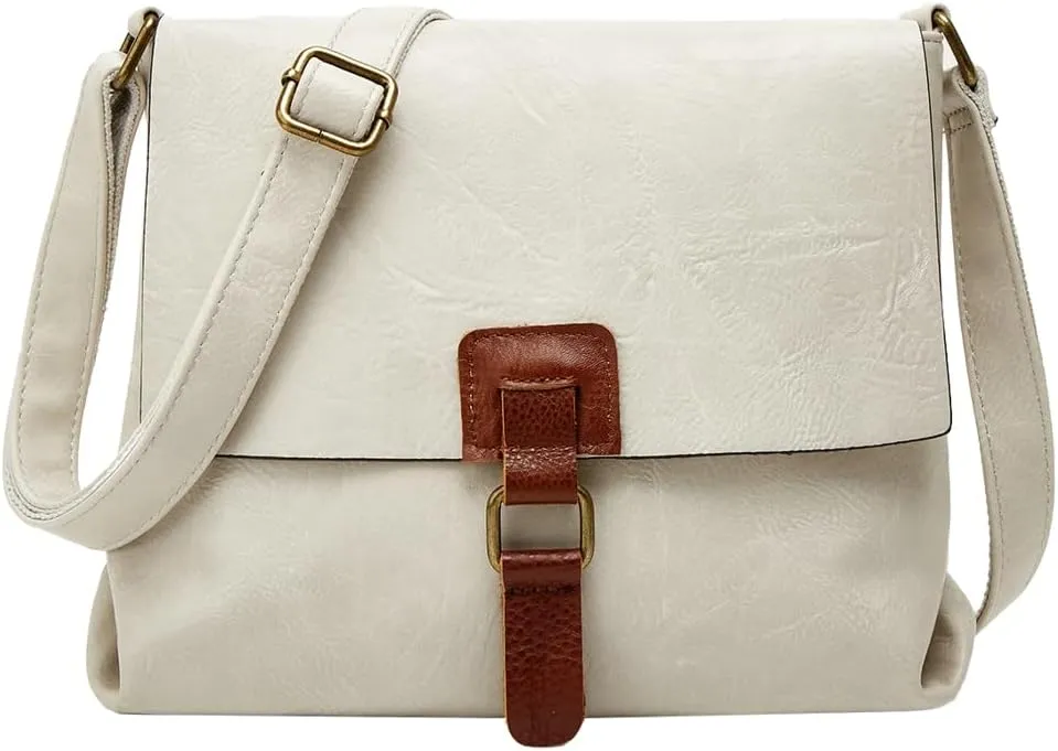 Vintage Shoulder Crossbody Purse for Women Soft Vegan Leather Tote Bag Casual Small Handbag Messenger Satchels